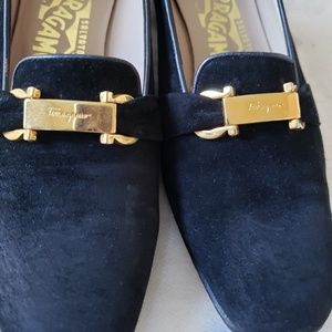 Ferragamo Florence Ladies Suede Shoes Sz 5B